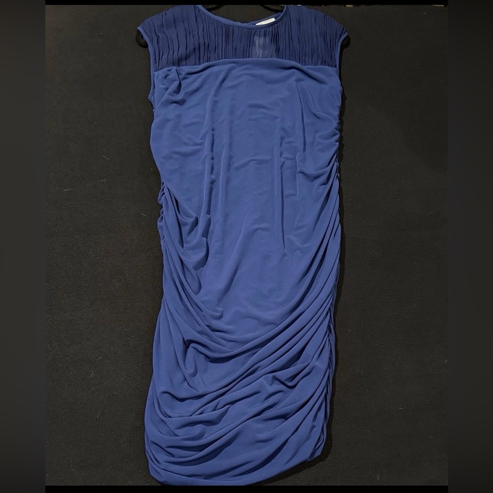 A Pea in the Pod Blue Sheer Upper Maternity‎ Dress Women’s Size Medium